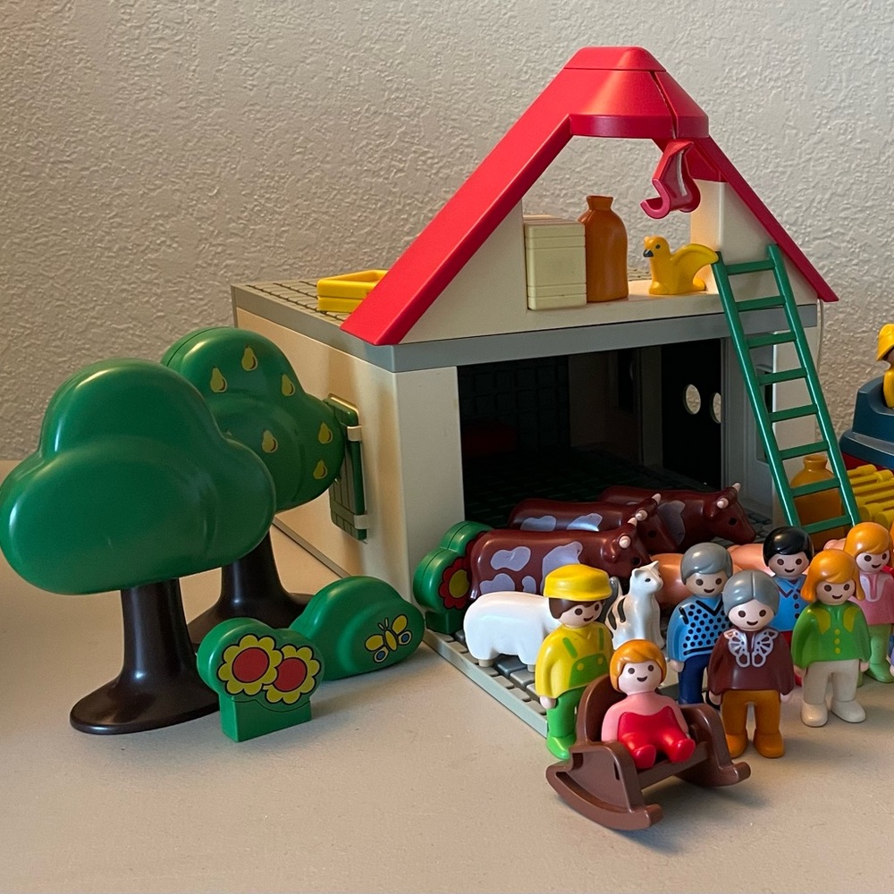 Playmobil 123 farm and park sets.